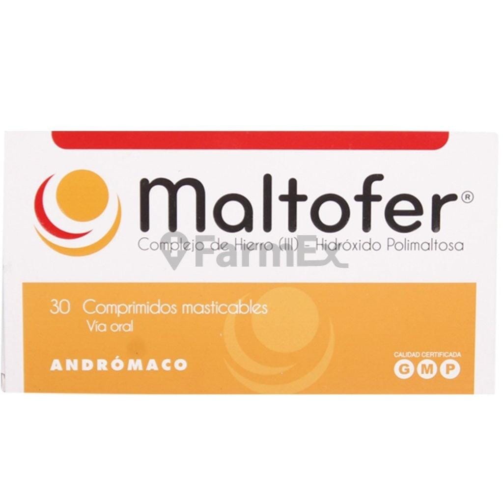 Maltofer x 30 comprimidos masticables Farmex-Fonasa-Persistente